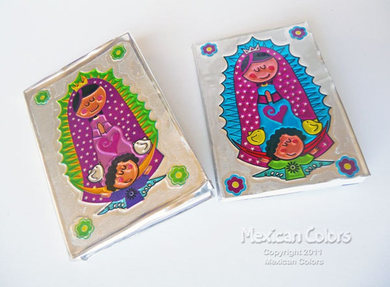 Virgen De Guadalupe Hand Embossed Metal Mini Prayer Book. Etsy