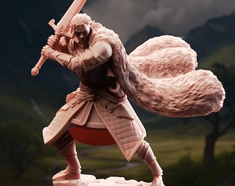 Combattant elfe - Harias des régions frontalières / Échelle 32 mm/75 mm