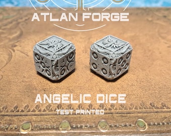 Angelic Dice Sets (Regular and Battle-Damaged) by Atlan Forge