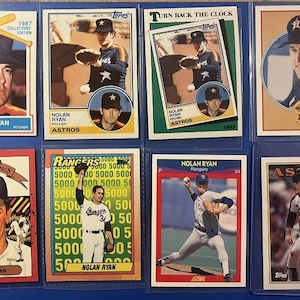 NOLAN RYAN - Lot van 8 kaarten - prachtige kaarten - allemaal gemerkt - leven in plastic