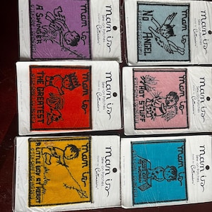Vintage 1973 “Man Is...” Sew-On Patches | Tex-Craft Iron-On or Sew-On | Funny 70s Patches | Retro Humor Gifts | Pick Your Favorite Desig