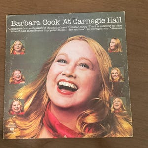 Barbara Cook at Carnegie Hall | Columbia M 33438 | Live 1975 Performance | Broadway Legend | Vintage Vinyl LP