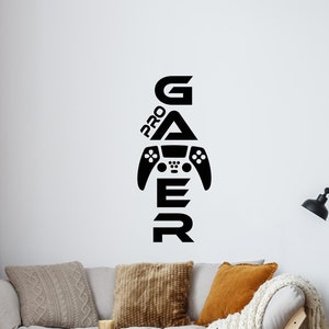 Wall Vinyl Decal Joystick Gamer Gaming Room Decor Video Game Teenager&#39;s Room Stickers ea4608