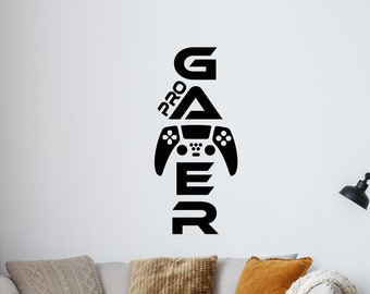 Wall Vinyl Decal Joystick Gamer Gaming Room Decor Video Game Teenager's Room Stickers ea4608