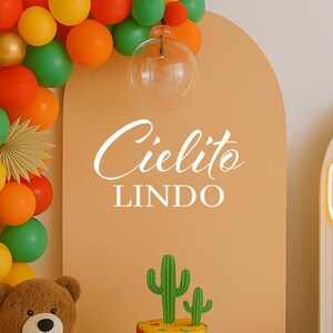 Cielito Lindo Vinyl Decal Baby Shower – Mexican-Themed Backdrop Decor, Gender Reveal Sign, Balloon Arch Decoration, Sweet One Party ea4532
