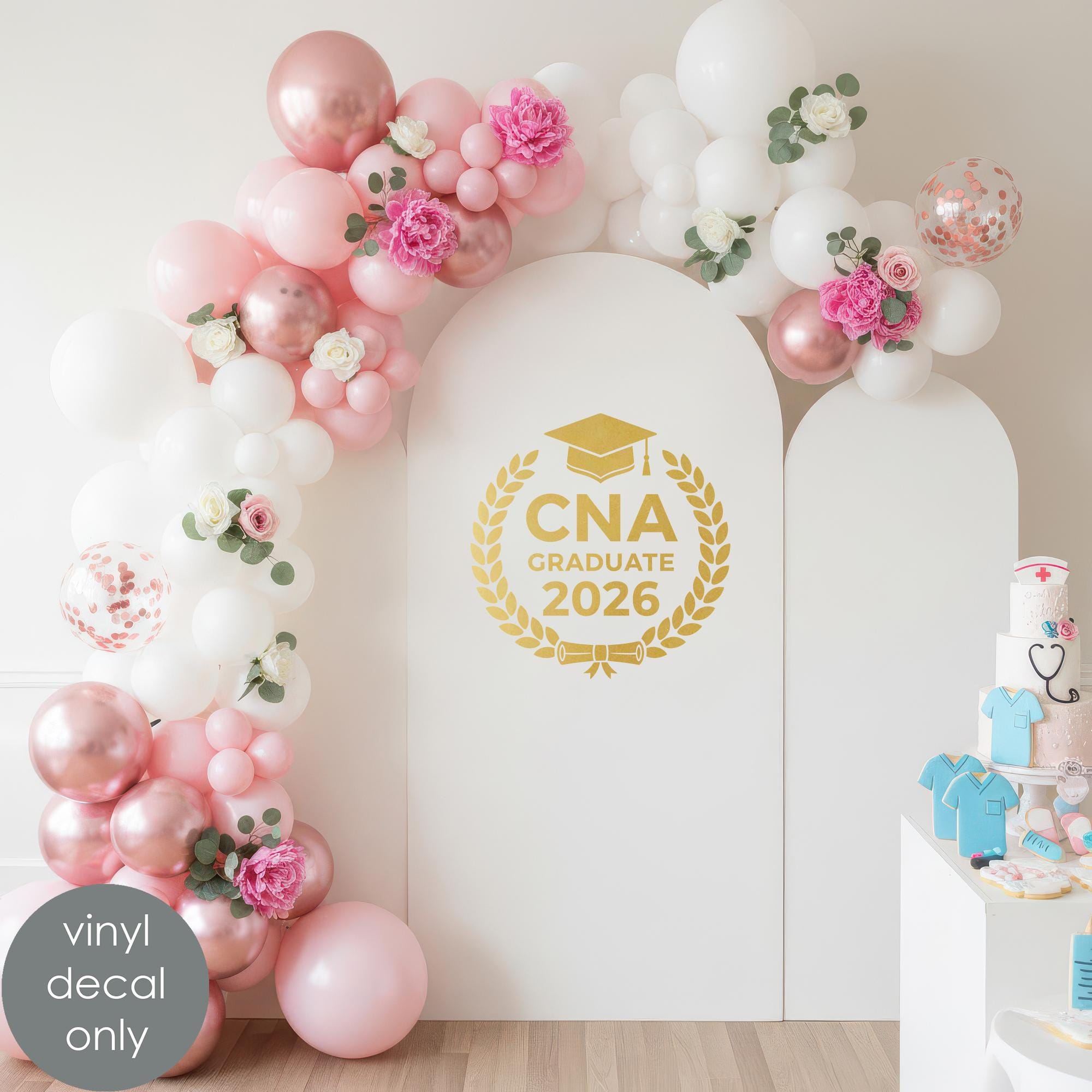 CNA Graduate 2026 Vinyl Decal – Nursing Assistant Graduation Backdrop ...