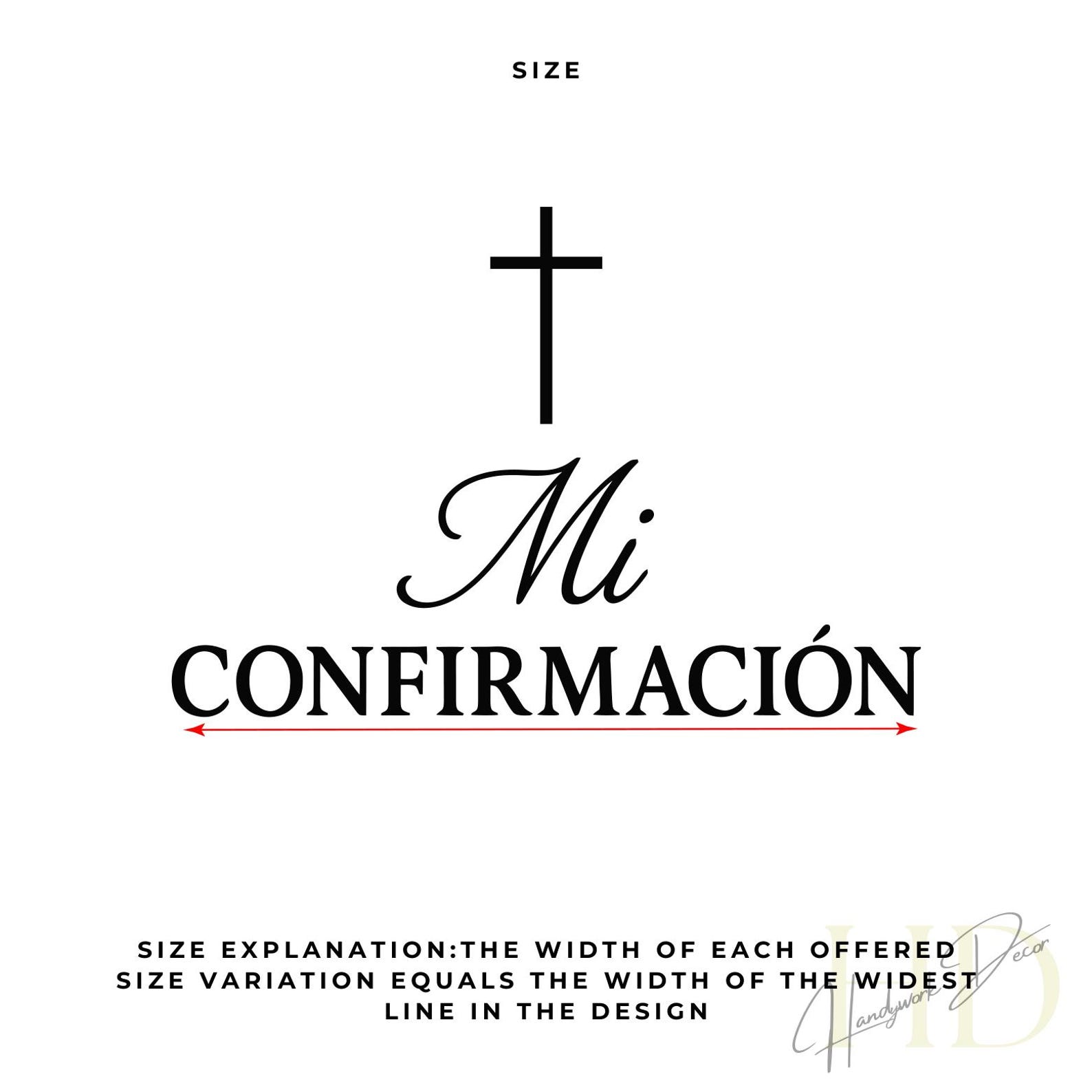 Confirmation Backdrop Decor Mi Confirmación Gold Vinyl Decal Spanish ...
