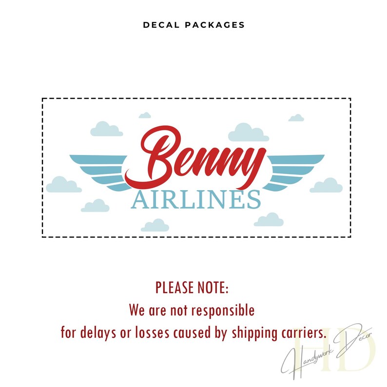 Airplane Birthday Vinyl Decal, Personalized Plane Party Backdrop ...