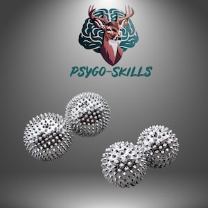 Akupressurkugeln 2x2 Set (1x klein und 1x groß)  - Skilltraining DBT Skill Akupressur Bälle Anspannung Ergo- Psychotherapie Massage Angst