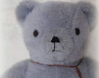 Vtg gray plush bear