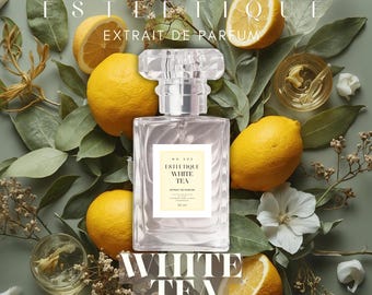 White Tea Jasmine Perfume – Handmade Floral EDP, Long Lasting