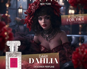 Black Dahlia Perfume | 50ML | Hand Madeful | Photorealistic Scent | Gifted Perfume | Signature Scent | NYC Perfume House