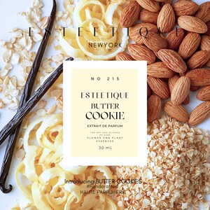 buttercookie perfume  creamy gourmand scent evoking the aroma of freshly baked sugar cookies with vanilla frosting, rich butter, and sweet nuts.