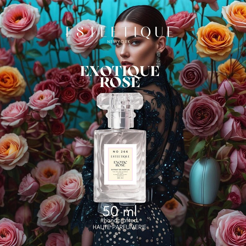 {rose perfume, exotic rose scent, long lasting perfume oil, floral fragrance, gift for her