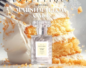 Marshmallow Cake Perfume – Sweet Gourmand Fragrance | Perfume Oil & Spray | Cozy Dessert Scent – Gifting Ideas for Her