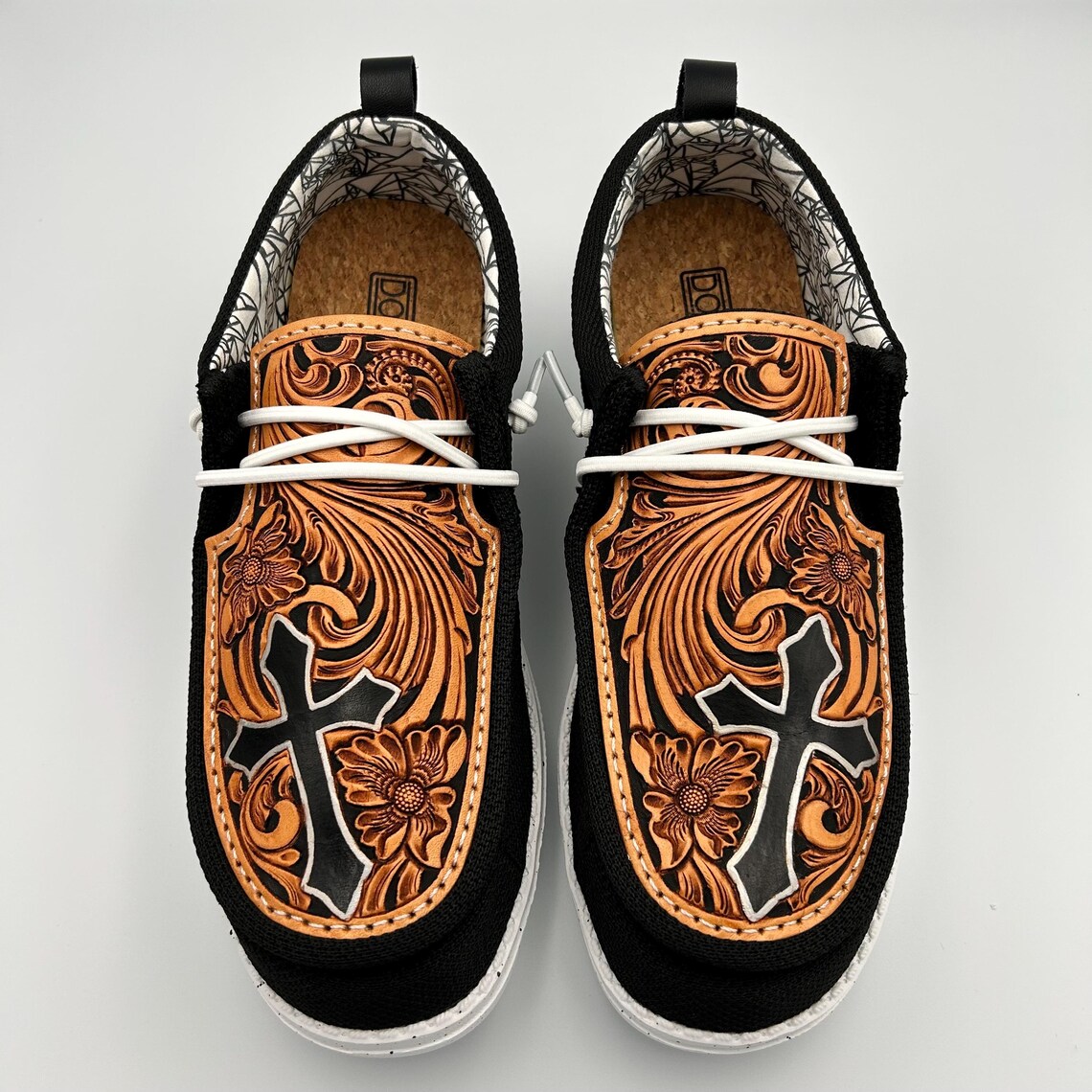 Double R Western Tooled Leather Shoes -