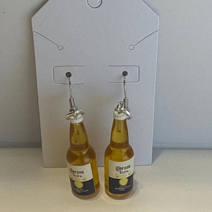 Corona Beer Bottle Drop Earrings, Beer Bottle Drop Earrings