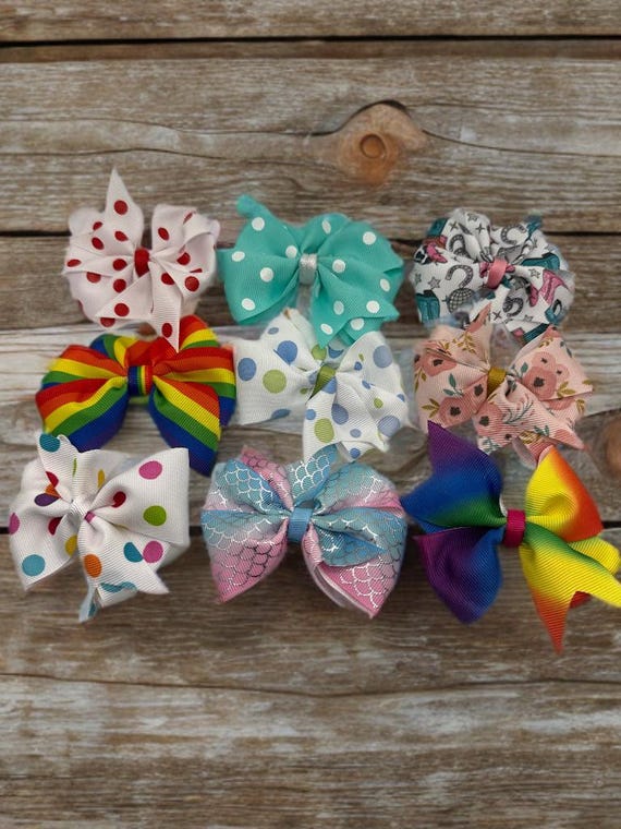 Windrad-Haarschleifen – 40 Stück, 20 Farben, 10,2 Cm, Mit Metall-Clips, Für Mädchen
