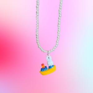 Miffy / Nijntje pearl necklace with vintage charm