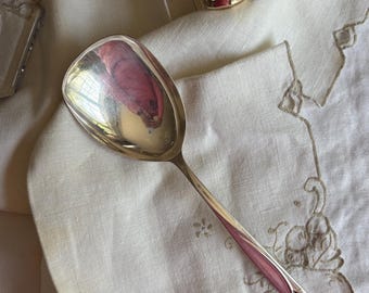 Srebrna łyżeczka do cukru Vintage International „Anniversary Rose” (1962)