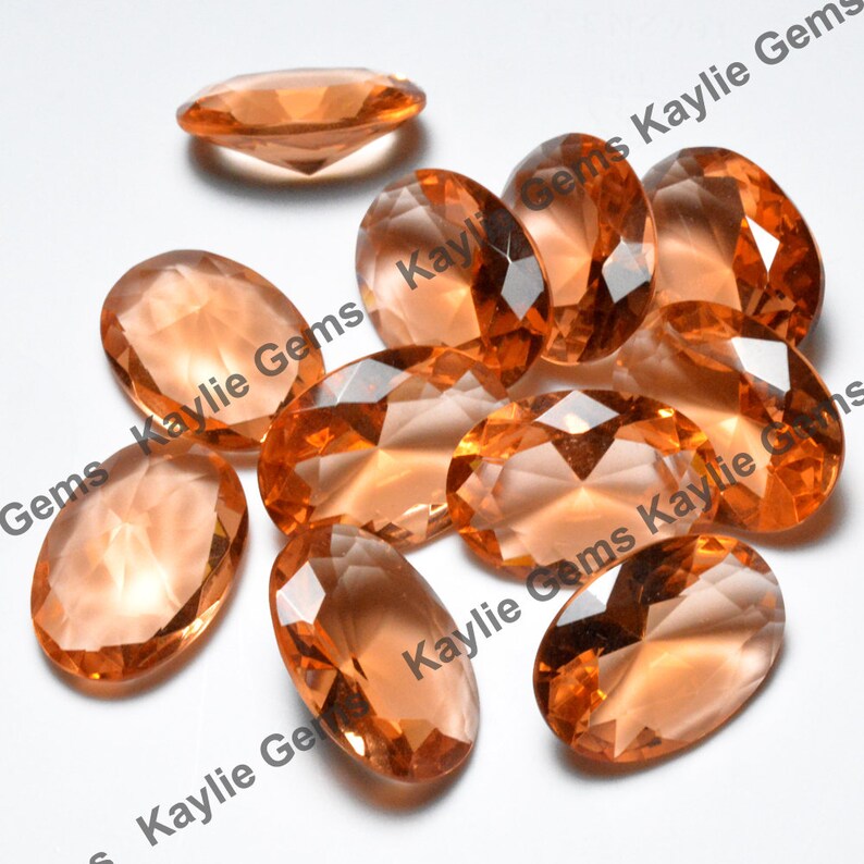 Pointed Back Unfoiled Glass Jewel 25x18mm Oval Faceted Diamond Cut Champagne BX13