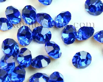 Rhinestone Chaton SS20 /4.8mm Machine Cut Pointed backs Foiled - Sapphire -36 pcs