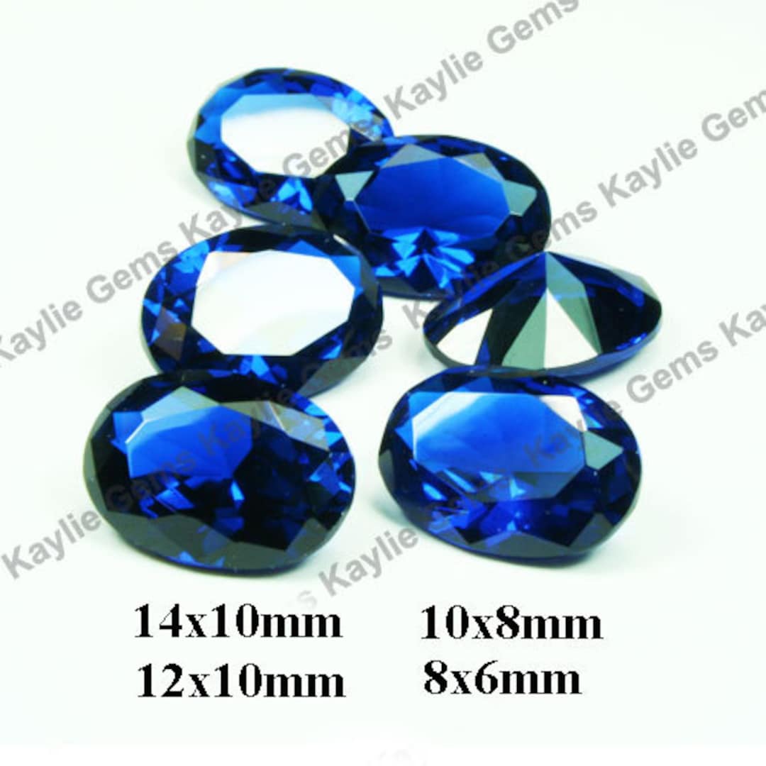Synthetic Sapphire Lab Created Gemstone Blue Spinel Diamond Cut