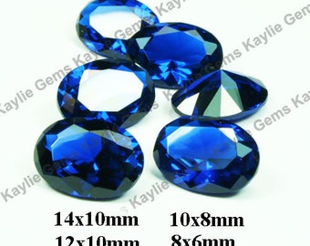Synthetic Sapphire Lab Created Gemstone Blue Spinel Diamond Cut