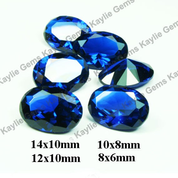 画材 Sapphire Genuine Fine Synthetic Sapphire Lab Created Gemstone Blue Spinel Diamond Cut