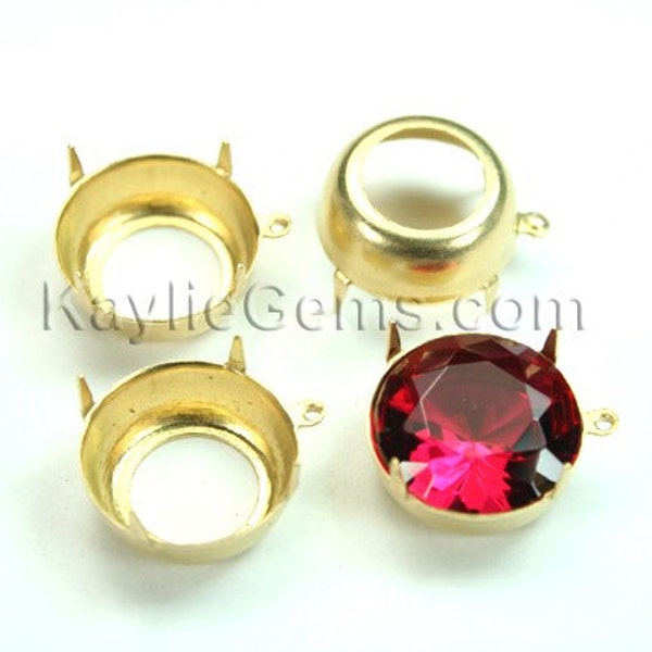 14K White 6 Mm Round 6-Prong Crown Setting