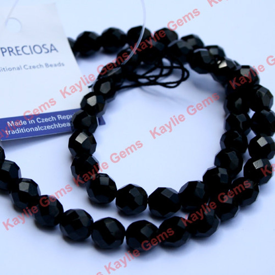 Preciosa Czech Glass Fire Polished Faceted Round Beads - 8mm - 75 Pieces
