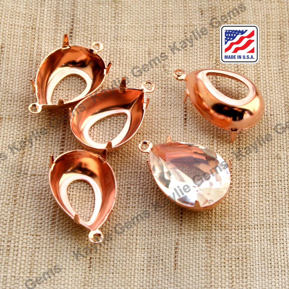 Brass Gold Setting Sew On Rhinestones, 36PCS Mixed Color