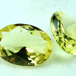 30x22 Oval Glass Jewel Faceted Diamond Cut Pointed Back Unfoiled - Citrine BY98 -1pc