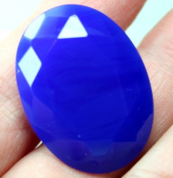 Pointed Back Unfoiled Glass Jewel 25x18mm Oval Faceted Diamond Cut Champagne BX13