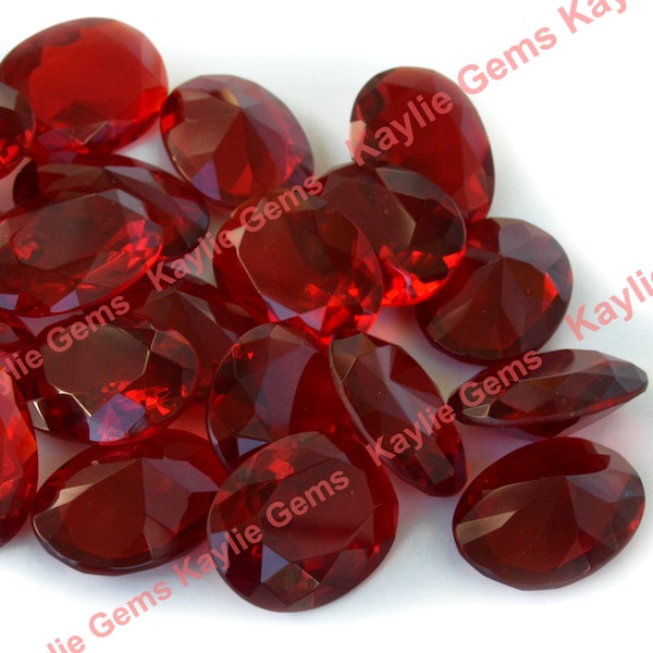 Red Glass Stone Etsy