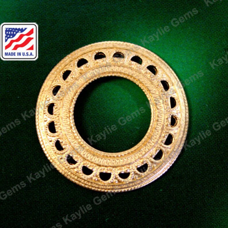 Round Circle Open Face Frame Work Medallion Port Hole 28mm Raw, OX ...