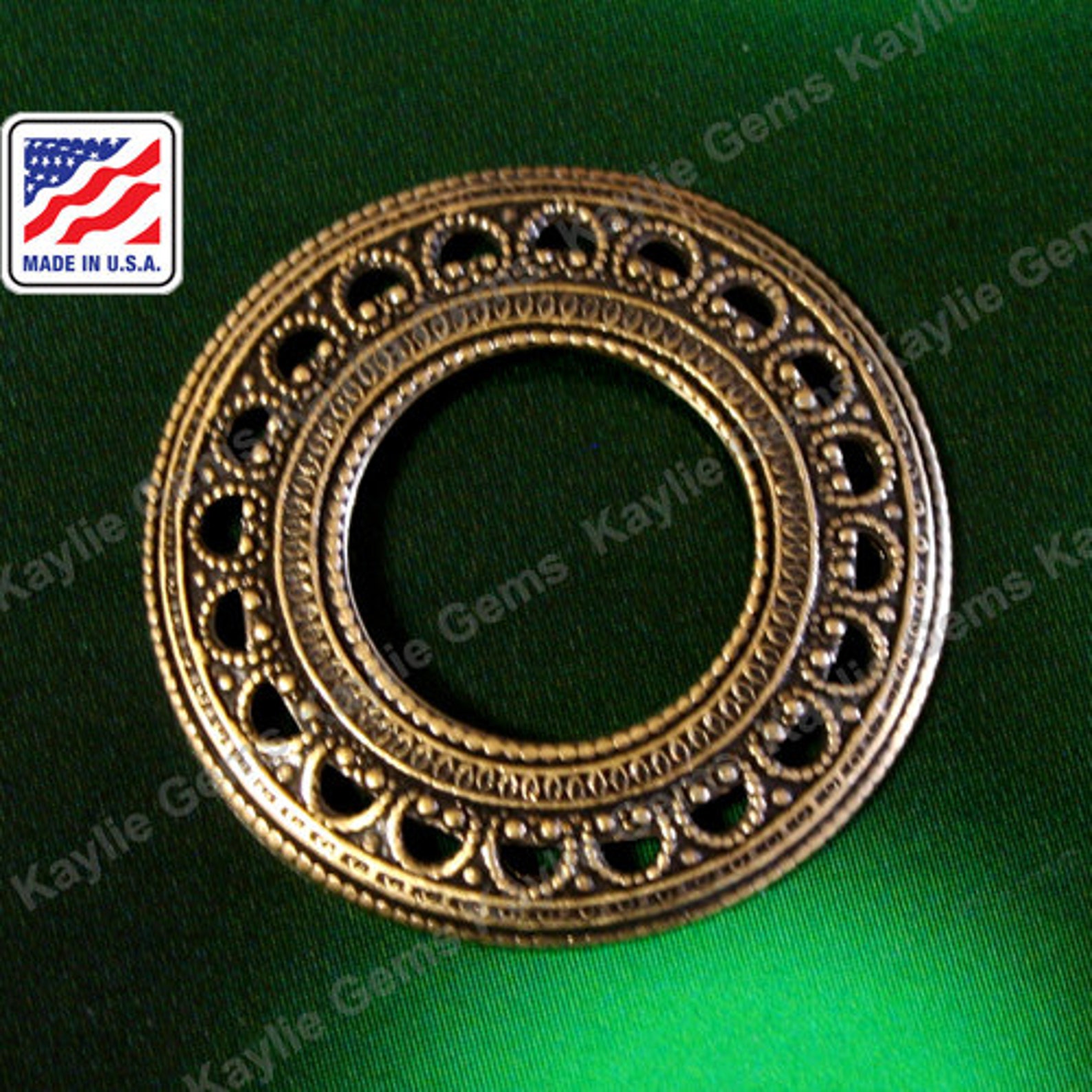 Round Circle Open Face Frame Work Medallion Port Hole 28mm Raw, OX ...
