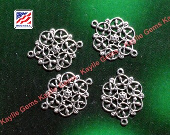 Filigree Connector Oxidized Antique Silver Victorian Jewelry Components Premium Quality Made from Old Tooling, USA, G441