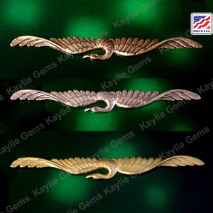 Flying Swan Goose Bird Stamping Ornate Embellishment Jewelry Finding OX Brass, Antique Silver, Antique Brass- 1pc