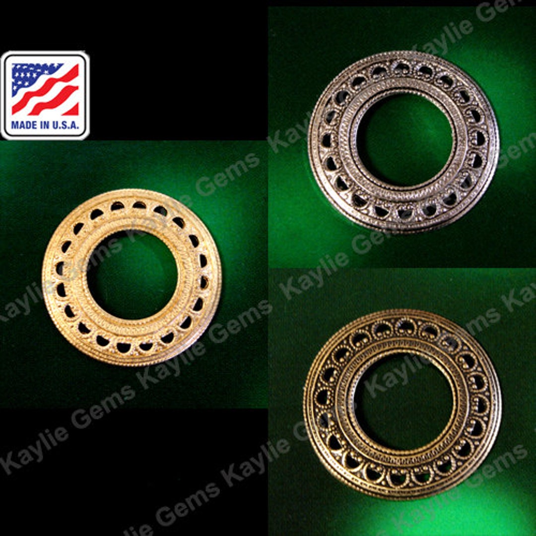 Round Circle Open Face Frame Work Medallion Port Hole 28mm Raw, OX ...