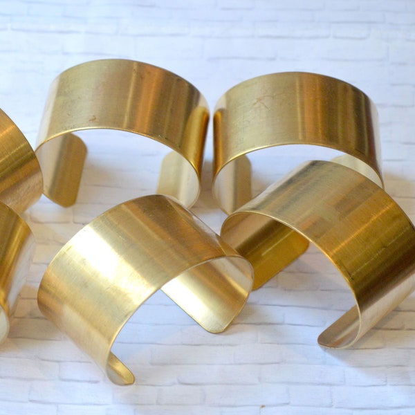 Sale 4 Pcs Cuff Bracelet Straight Wall Blank Raw Brass 1.5 Inches Smooth Premium Quality Made in USA