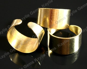 Premium Quality Sturdy Adjustable Ring Shank Blank RAW Natural Brass RN-AJ10RB