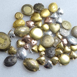Sale - 50 Pieces Assorted Lockets Lot various sizes and styles Limited Offer