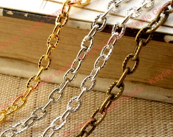 Lot De 5 Chaînes De Rallonge Goutte Doré - 60 Cm X 2.5 Mm, Origine France - Parfait Pour Bijoux, Pendentifs, Créations