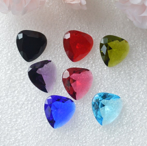 18 mm ハート ファセット ダイヤモンド カット ガラス 宝石 宝石 尖っ
