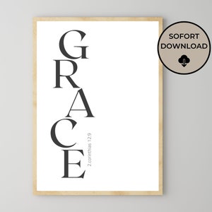 Christian Picture | Christian Poster & Bible Verse Prints for Instant Download | Digital Wall Art Encouraging Sayings Grace