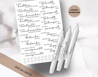 Blessing | Christian candle tattoos | DIY candle decorations | Blessings | Digital download | Candle tattoos, candle stickers | Jesus candle