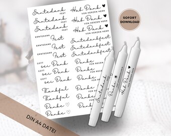 Thanksgiving | Christian candle tattoos | Waterslide film | Thanksgiving | digital download | candle tattoos candle stickers