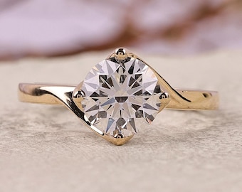 1.50CT Lab Grown Diamond Solitaire Ring IGI Certified Round Gold Platinum Jewelry Gift
