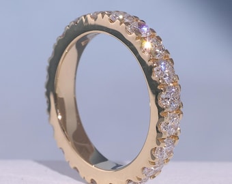 Diamond Wedding Band Full Eternity Platinum Round Jewelry For Her